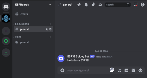 ESP32 Simple Message to Discord