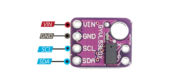 GY-530 VL53L0X Time-of-Flight Sensor pinout