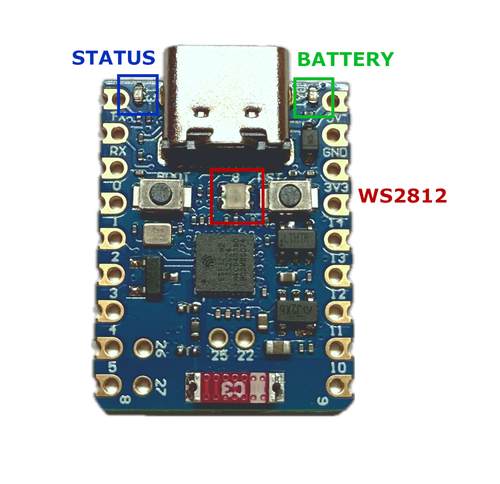 ESP32-H2 Super Mini on board LEDs