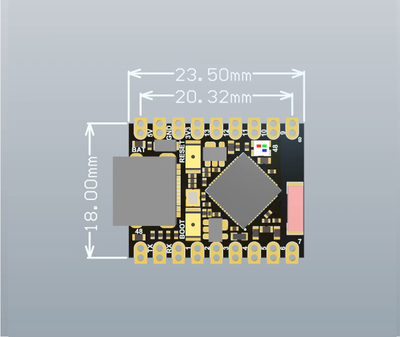 ESP32-S3 Super Mini dimensions - height, width