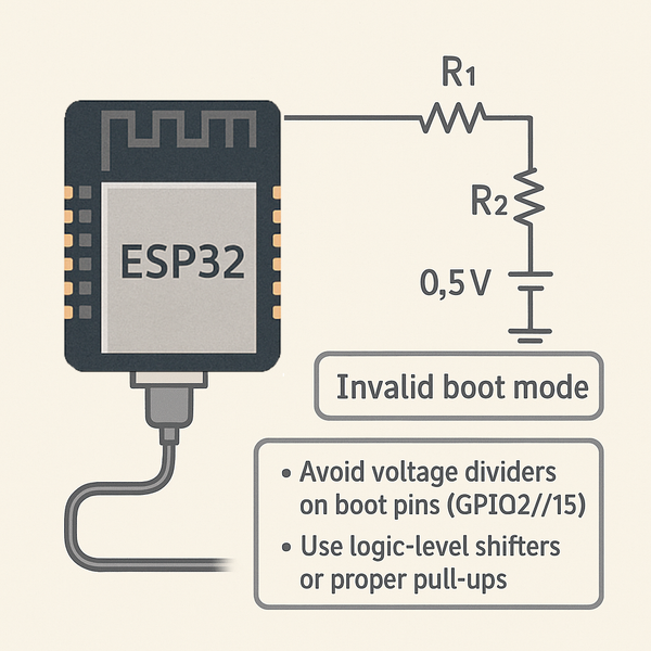 ESP32 Voltage Divider Misuse on GPIO Pins image