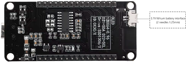 ESP32 ESP-WROOM-32D 0.96" OLED Display technical