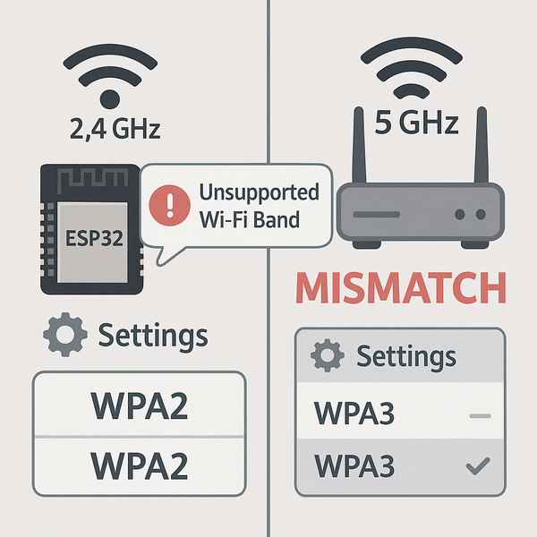 ESP32 Wi-Fi Settings Incompatible with Router image