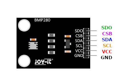 KY-052 Pressure and Temperature Sensor Module pinout