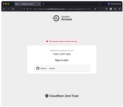 Cloudflare Access Application, Sign in With GitHub Access Denied