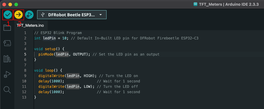 Arduino IDE Compile and Upload