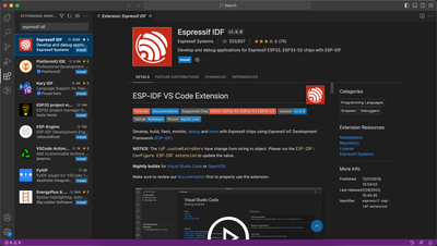 Espressif IDF Visual Studio Code Extension