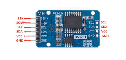 DS3231 / AT24C32 Real-Time Clock (RTC) pinout