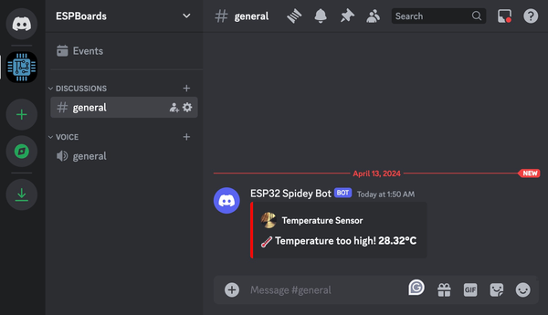 Mensaje de ESP32 a Discord con Embeds