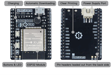 pyWiFi-ESP32 Development Board Kit illustration