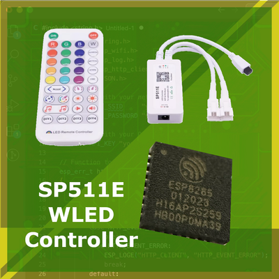 Contrôleur LED Adressable WLED ESP8266 – Compatible Bande LED 5-24V, App Mobile, Gestion Via Wi-Fi, Jusqu'à 800 LEDs !