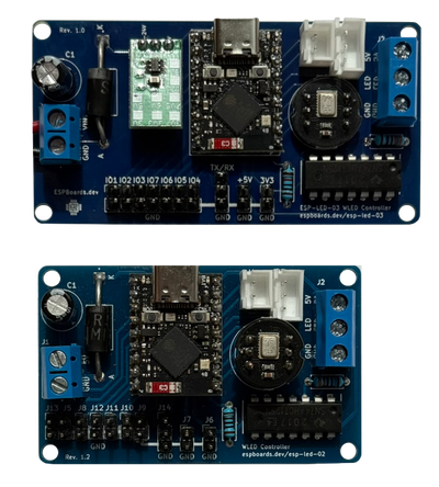ESP-LED-02 vs ESP-LED-03 Size Comparison