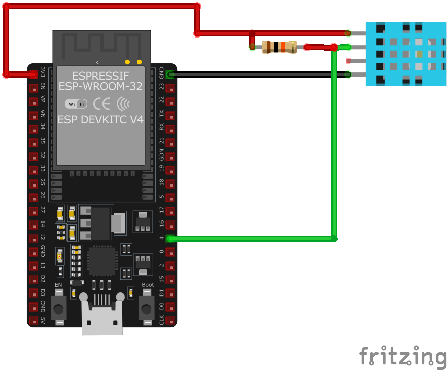 BME688 Environmental Sensor wiring with ESP32