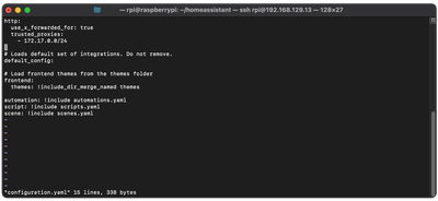 Editing Home Assistant Configuration file configuration.yaml