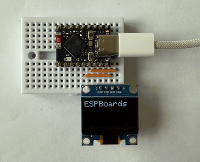 ESP32-S3 Super Mini SSD1306 OLED Text Display