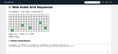 Online Sequence Generator Tool for ESP32