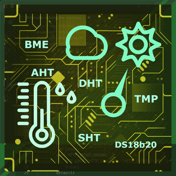 There are plenty of different temperature sensors, some also include humidity, pressure, other sensors, uses I2C or SPI. Choosing the best sensor for ESP32.