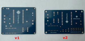 ESP-LED-01 and ESP-LED-02 PCB Comparison