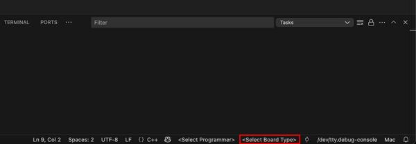 VS Code Arduino Plugin Select Board