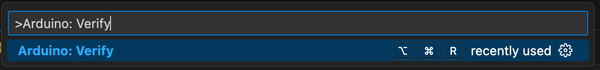 VS Code Arduino Plugin Arduino Verify Command