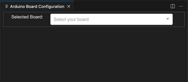 VS Code Arduino Plugin Select Board Tab