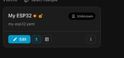 A device card in ESPHome Device Builder