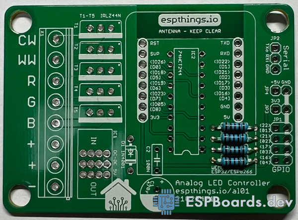 RGB CCT Led Strip Controller Solder Resistors