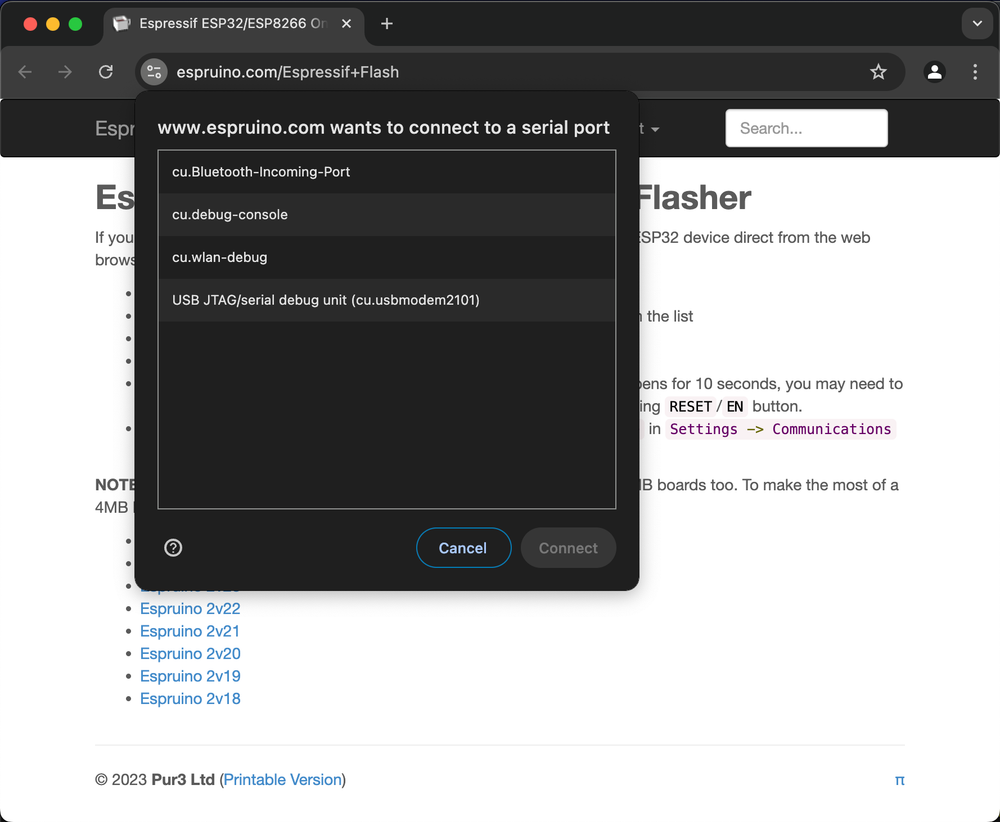 Espruino Select ESP32 Board