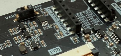 The module socket and UART1 share pins illustration