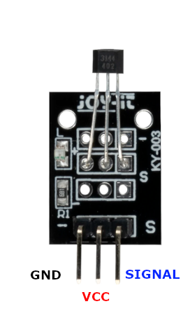 KY-003 Hall Magnetic Sensor Module pinout
