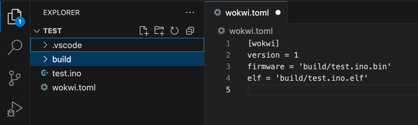 Wokwi TOML File in VS Code