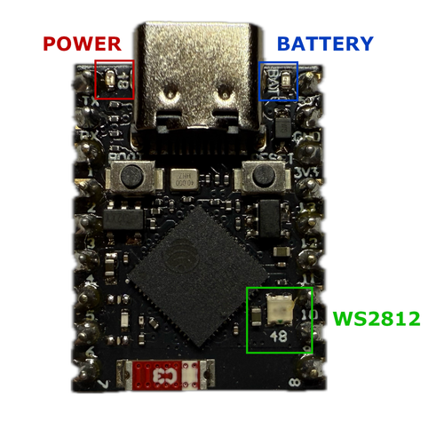 ESP32-S3 Super Mini on board LEDs