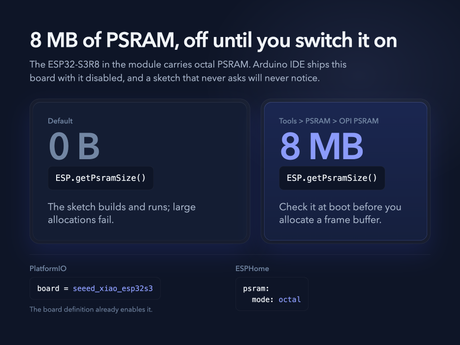 8 MB PSRAM - turn it on or it is not there illustration