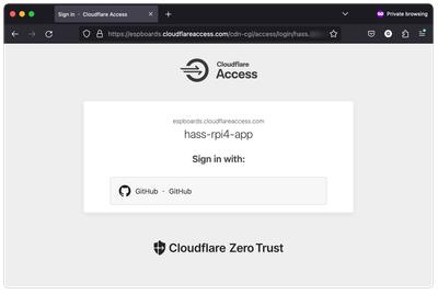 Cloudflare Access Application, Sign in With GitHub