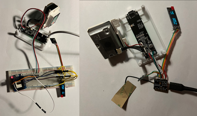 Modified IKEA Vindriktning Prototype and Soldered model