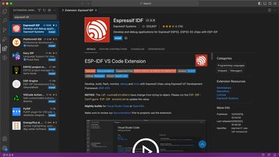 Espressif IDF Visual Studio Code Extension