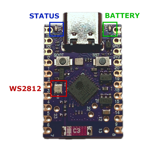 ESP32-C6 Super Mini on board LEDs