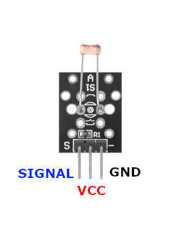 KY-018 Photoresistor Module pinout