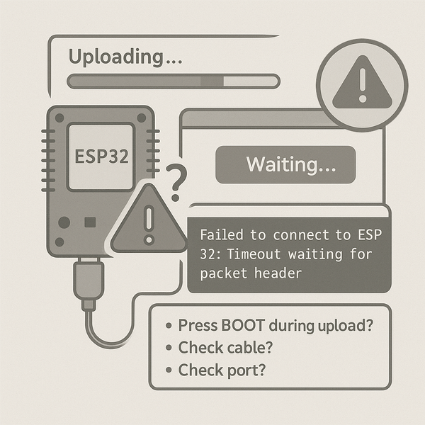 ESP32 Upload Timeout Error image
