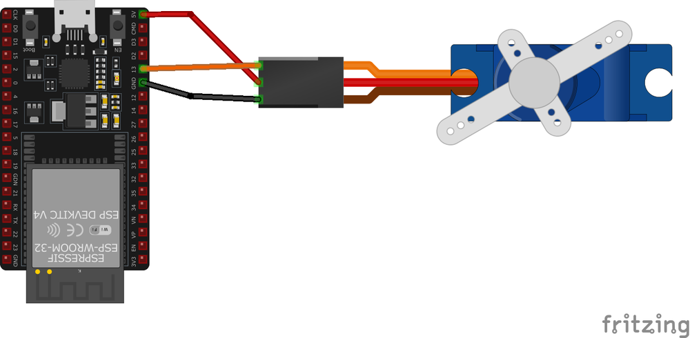 MG996R Servo wiring with ESP32