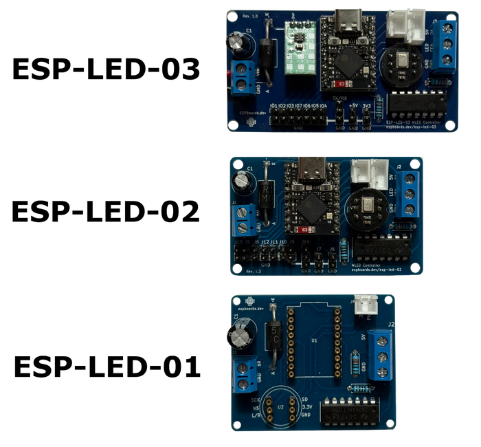 ESP-LED Series DIY WLED Controllers Comparison