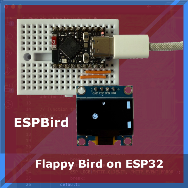 Build a mini Flappy Bird clone using an ESP32-S3 SuperMini, SSD1306 OLED, and a button. Game logic, graphics, and fun on a tiny screen!