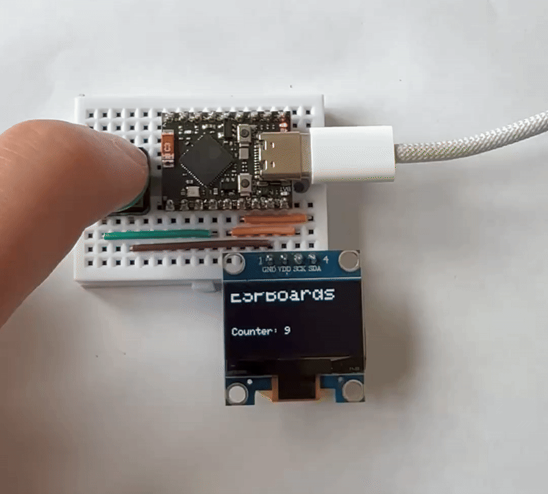 ESP32 SSD1306 Counter Example