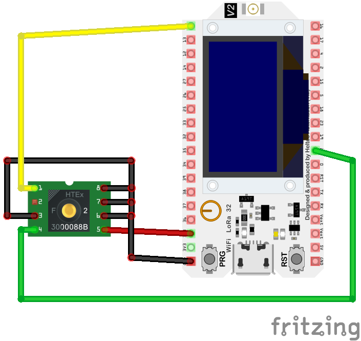 HTE501 Temperature and Humidity Sensor wiring with ESP32