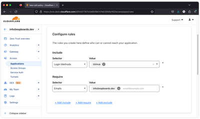 Cloudflare Zero Trust Security Rules Configuration