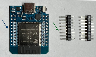 ESP32 D1 Mini Development Board Unsoldered Header Pins