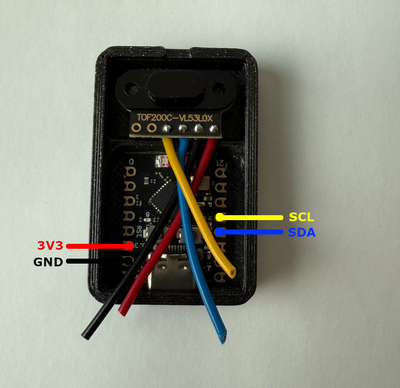 Measure and Cut Wires from TOF200C to ESP32 GPIOs