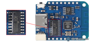 How to identify CH340 USB-to-UART bridge controller chip on D1 mini development board