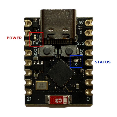 ESP32 C3 Super Mini on board LEDs