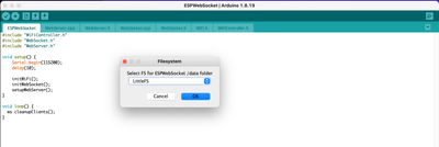 ESP32 Filesystem Uploader LittleFS option